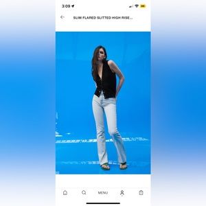 Slim Fitted Slitted High Rise Jeans